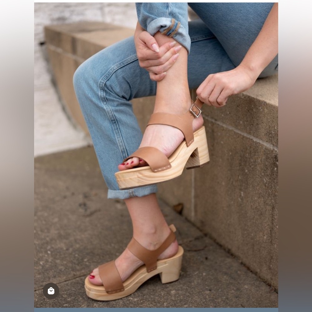 Nisolo all-day open toe clog heel sandal